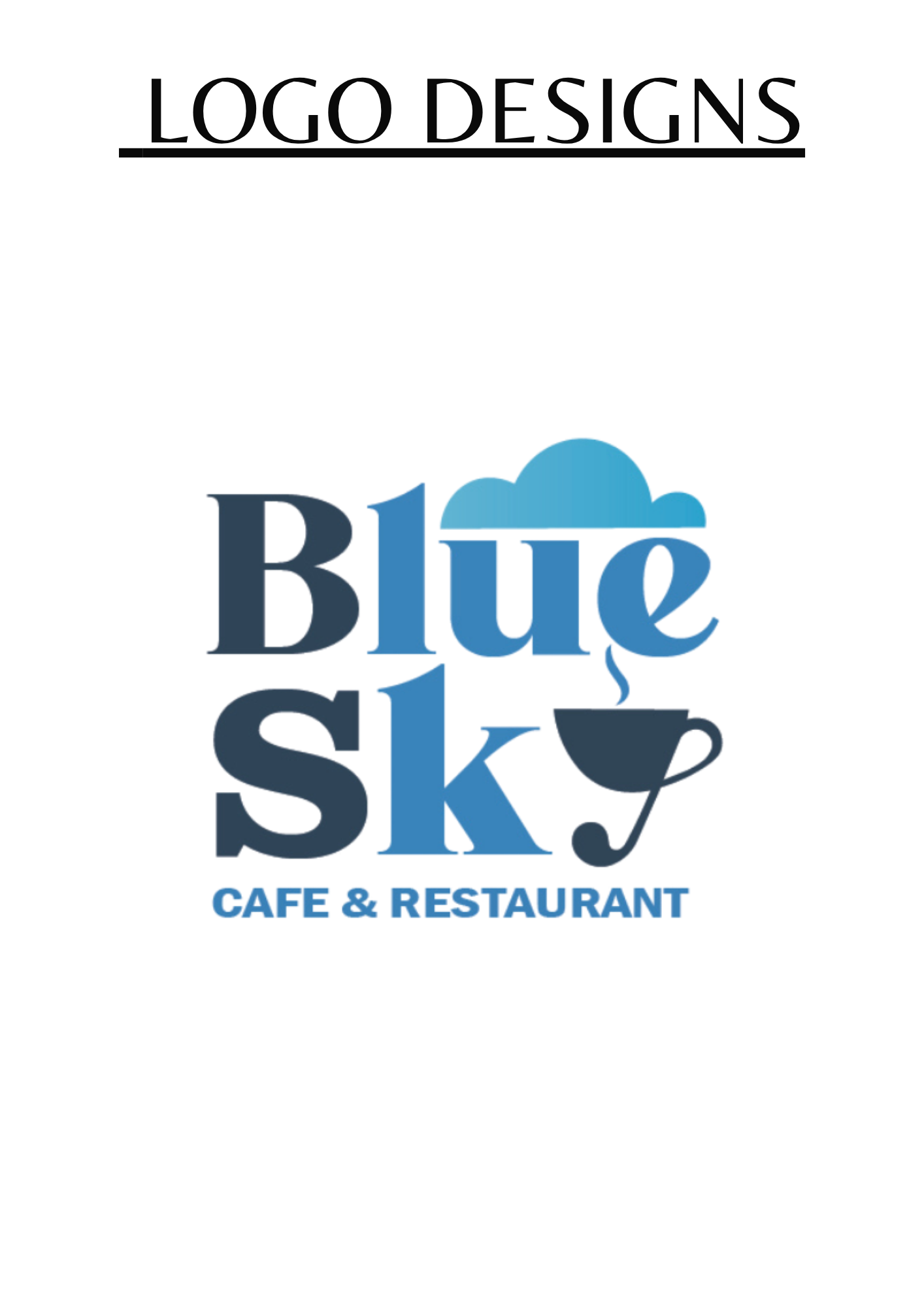 Blue Sky Cafe Brand Identity