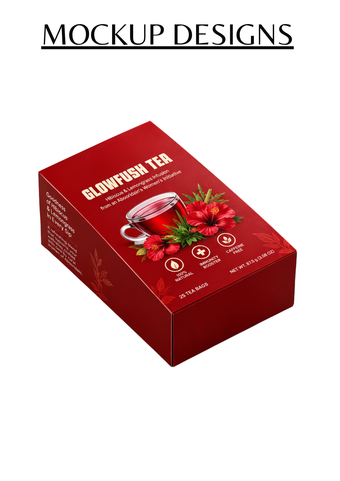 Glowfush Organic Herbal Tea Kraft Box