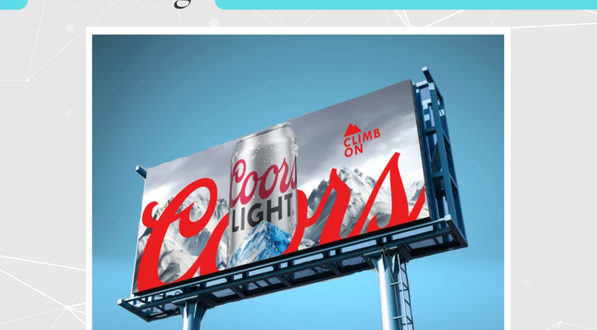 Coors Light 3D Mountain Billboard